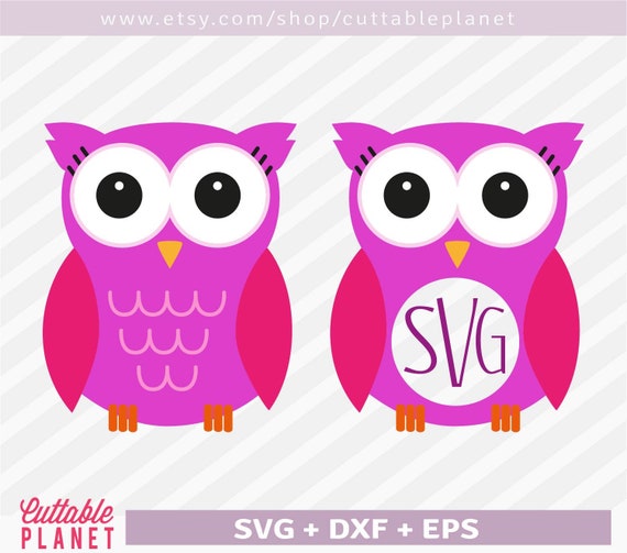 Download Owl Svg Owl Dxf Owl Kawaii Svg Monogram Owl Svg Cutting Files Eps Cuttable Files