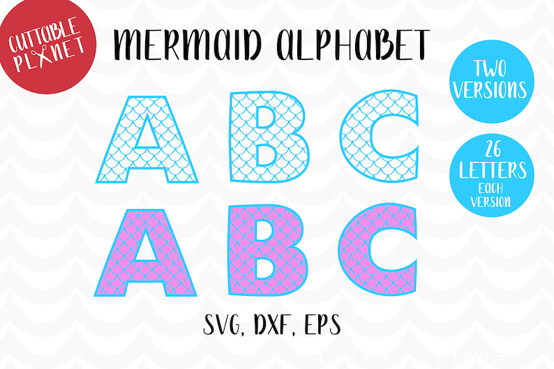 Download Mermaid alphabet svg dxf eps mermaid letters svg fish | Etsy
