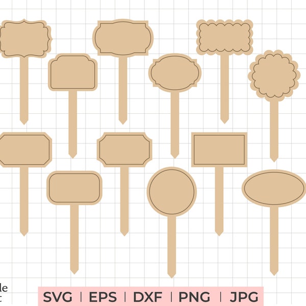 Garden stake svg, garden stakes dxf, garden stake png, jpg, eps, garden stake sign, laser files, garden stake svg file, garden pick svg