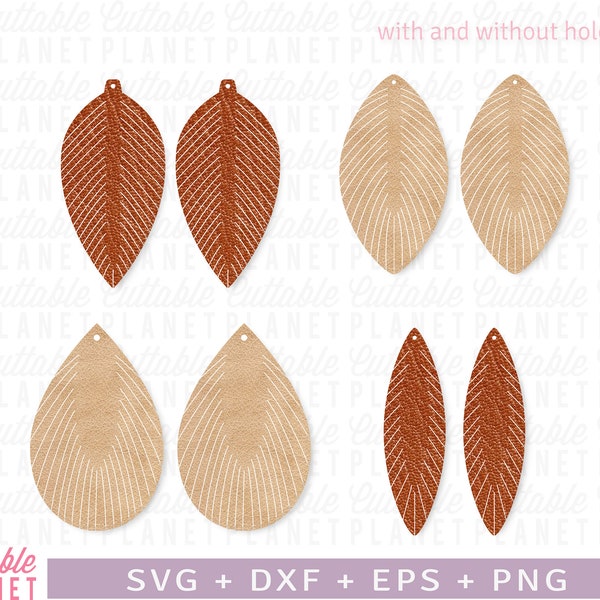 Fringe leaf earring svg, dxf, eps, png, bundle fringe leaf svg, fringe teardrop svg