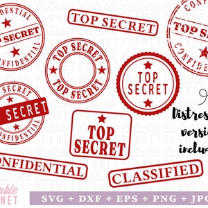 30 Round Stickers - Birthday Party - TOP SECRET - Spy Party - Secret Agent  - 1.5 Inches