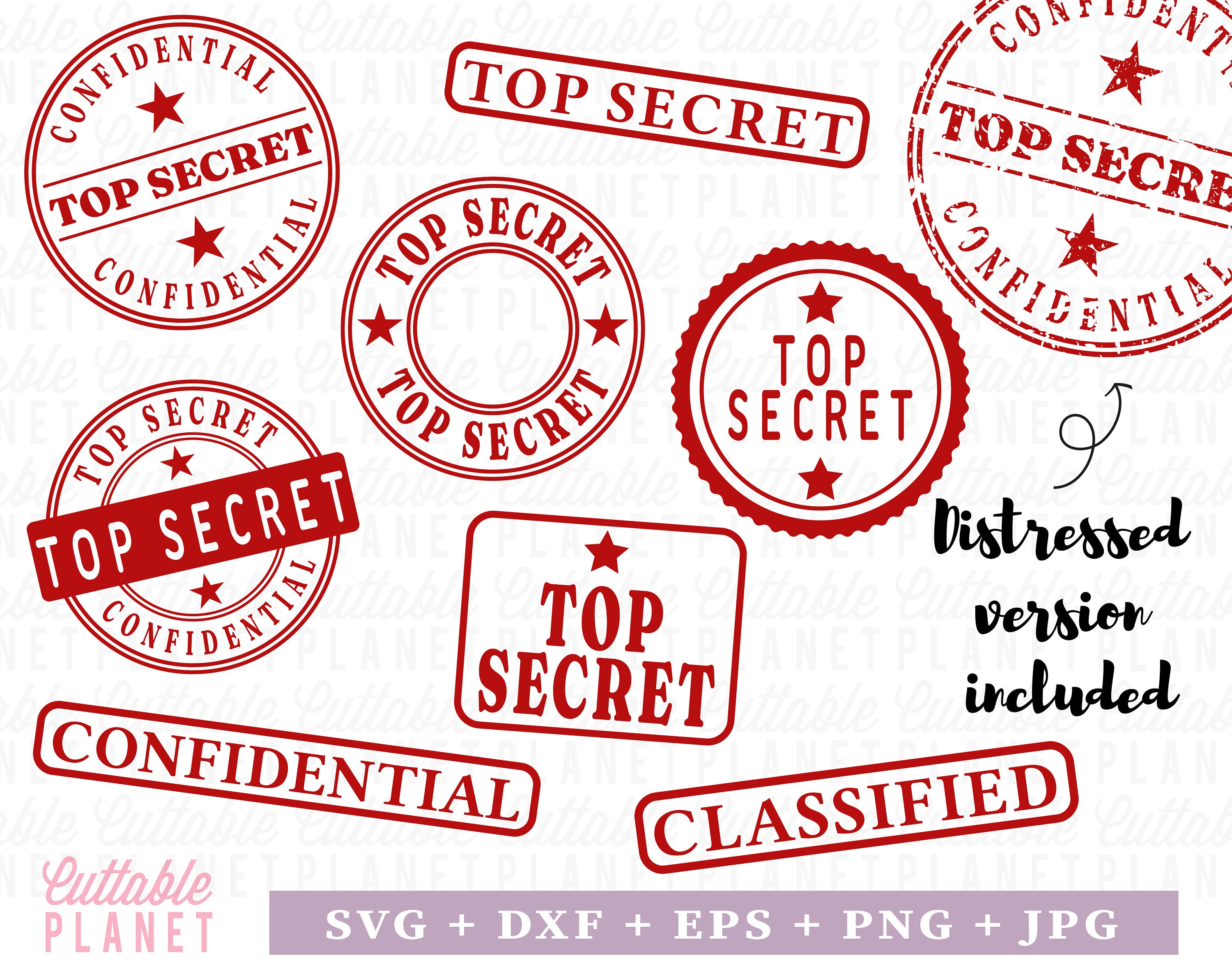 top secret classified stamp