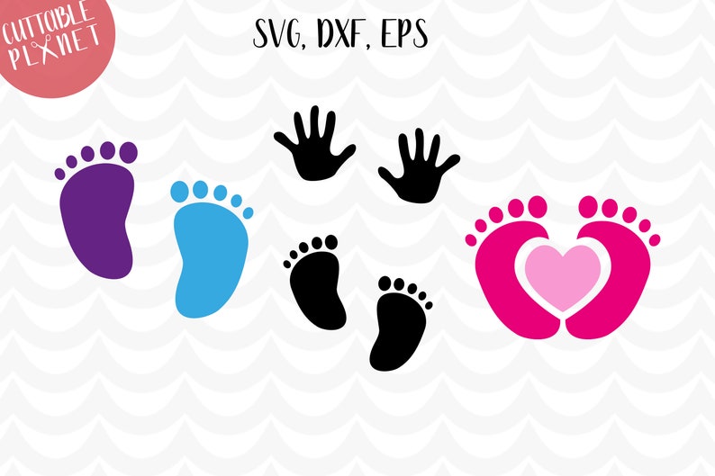 Download Baby feet svg dxf eps baby footprint svg dxf eps baby | Etsy