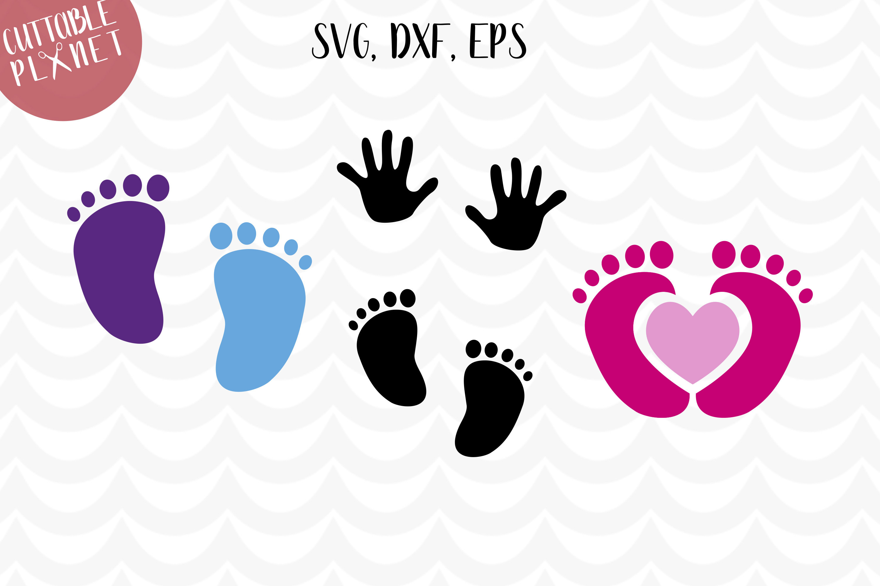 Download Baby feet svg dxf eps baby footprint svg dxf eps baby | Etsy
