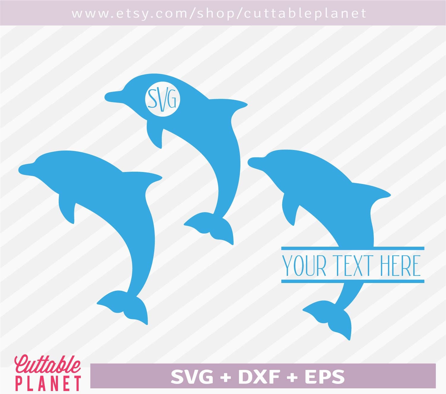 Download Dolphin Svg Dxf Eps Summer Svg Dolphin Split Svg Dxf Eps T Shirt Design Instant Download