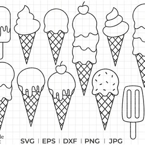 Umriss Eistüte svg, Umriss Popsicle svg, Eiscreme svg, Eiscreme png, Umriss Eiscreme Clipart, Umriss Eistüte Vorlage