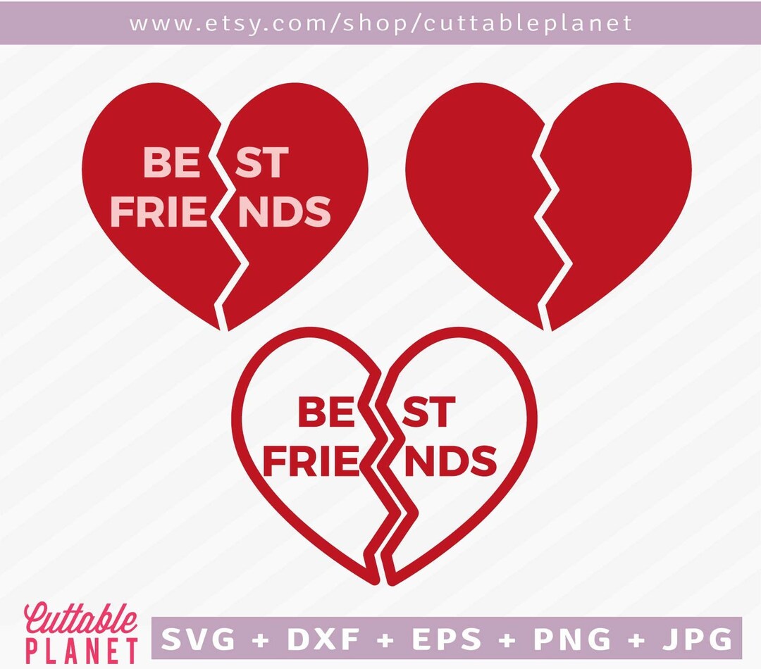 Best Friends Heart .svg .png .pdf .eps .dxf Instant -  Portugal