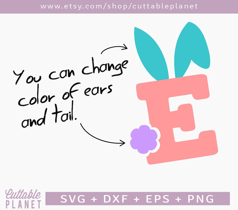 Easter alphabet svg, dxf, eps, png, jpg, instant download, bunny easter alphabet clip art image 2