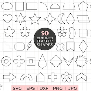 Basisvormen schetsen SVG, geometrische vormen schetsen SVG, basisvormen SVG, basisvormen PNG, overzicht cirkel SVG, overzicht vierkante SVG