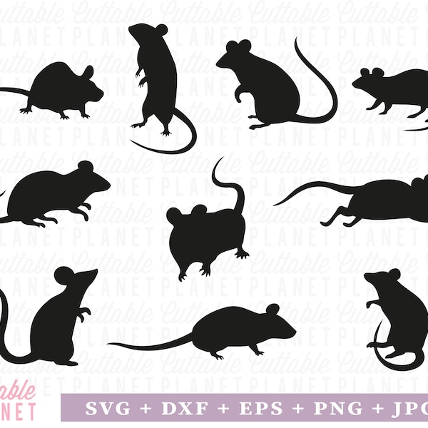 Rat bundle svg, dxf, eps, png, jpg, rat pack svg, rat svg, rat silhouette svg, rat clipart, rat halloween svg, rat mice svg