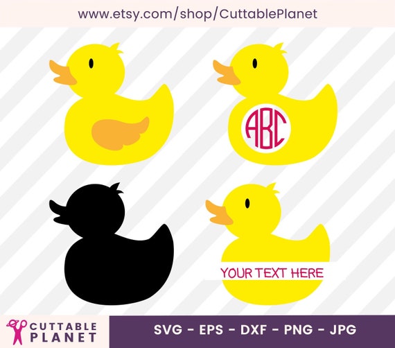 Rubber Ducky Svg Dxf Eps Png Jpg Rubber Duck Clip Art Etsy