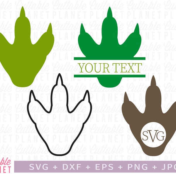 Dinosaur footprint svg, dxf, eps, Dinosaur paw, dinosaur feet print, dinosaur track, instant download