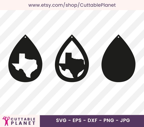 Download Free Texas State Earrings Template Svg Dxf Eps Png Jpg Texas Etsy SVG Cut Files
