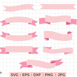 Rosa Schleife svg, Schleife svg, Band Banner svg, Band svg bündeln, Etikett svg, Band Vektor, Band Clipart, Vintage Bänder, Banner Bündel