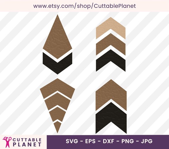 Download Earrings Template Chevron Non Hole Svg Dxf Eps Png Jpg Etsy