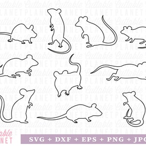 Ratten schets svg, dxf, eps, png, jpg, overzicht rat muizen svg, muis omtrek svg, rat contour clip art