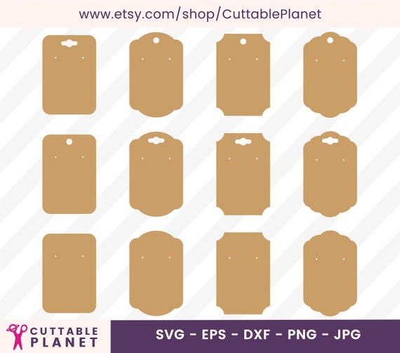 Display Earring Card Svg Dxf Eps Png Jpg Instant Download Etsy