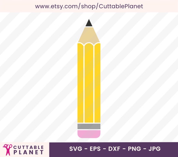 Download Pencil School Svg Dxf Eps Png Jpg Pencil Clip Art Etsy