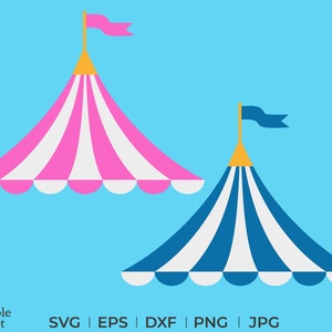 Pink circus tent svg, blue circus tent svg, circus tent png, circus tent clip art png, transparent background, instant download