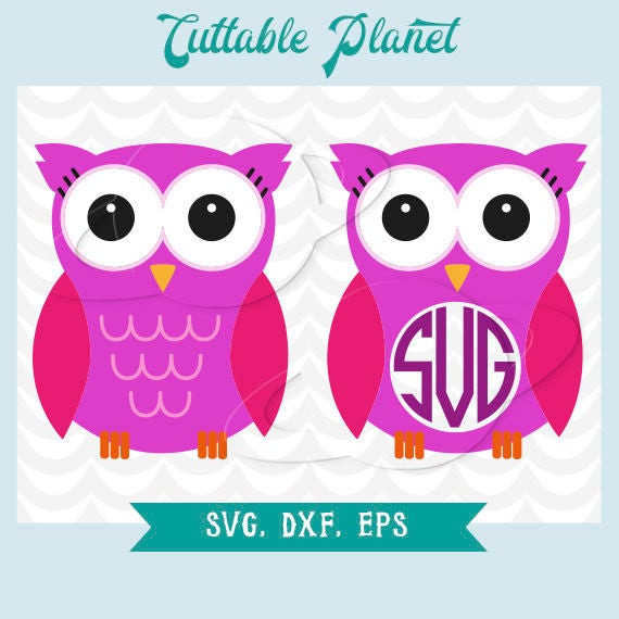 Download Free Owl Svg Owl Dxf Owl Kawaii Svg Monogram Owl Svg Cutting Etsy SVG Cut Files