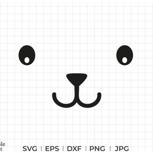 Beer gezicht svg, dxf, eps, png, jpg, schattige beer gezicht svg, beer gezicht clipart, beer hoofd png, beer gezicht vector, instant download, teddybeer svg