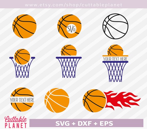 Download Basketball Monogram Svg Dxf Eps Flame Basketball Svg Etsy