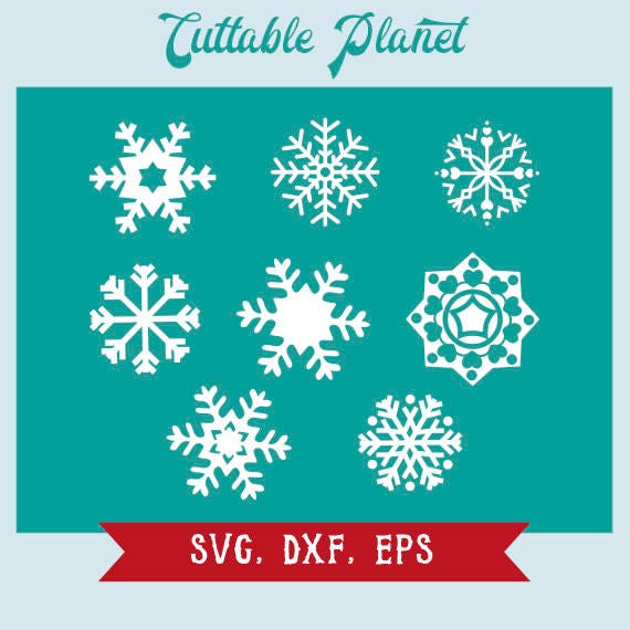 Snowflakes Ornaments Snowflake Svg Eps Dxf Christmas | Etsy