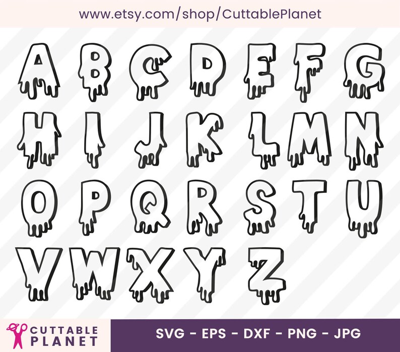 Download Bloody alphabet svg dxf eps png jpg Halloween letters svg ...