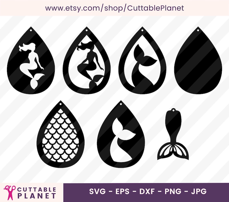 Free Free Mermaid Earring Svg Free 468 SVG PNG EPS DXF File