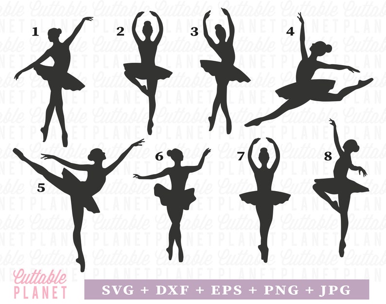 Ballerina svg bundle, ballerina svg, dxf, eps, png, jpg, ballerina dxf, ballerina art, ballerina clipart, ballet svg, dancer svg, image 2