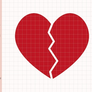 Gebroken hart svg, dxf, eps, png, jpg, instant download, hart van beste vrienden