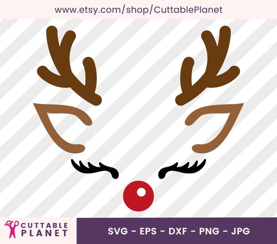 Download Reindeer Face Christmas svg dxf eps png jpg cute reindeer ...