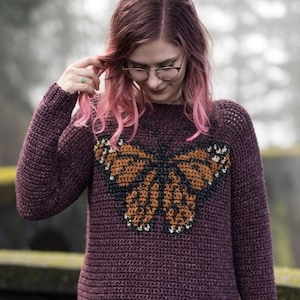 The Monarch Sweater Crochet Pattern image 1