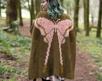 The Silk Moth Ruana Crochet Pattern