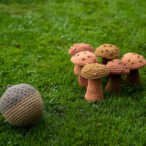 Amanita Strike Bowling Set Crochet Amigurumi Pattern image 1