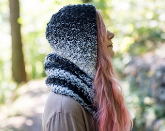 The Magpie Hooded Scarf Crochet Pattern