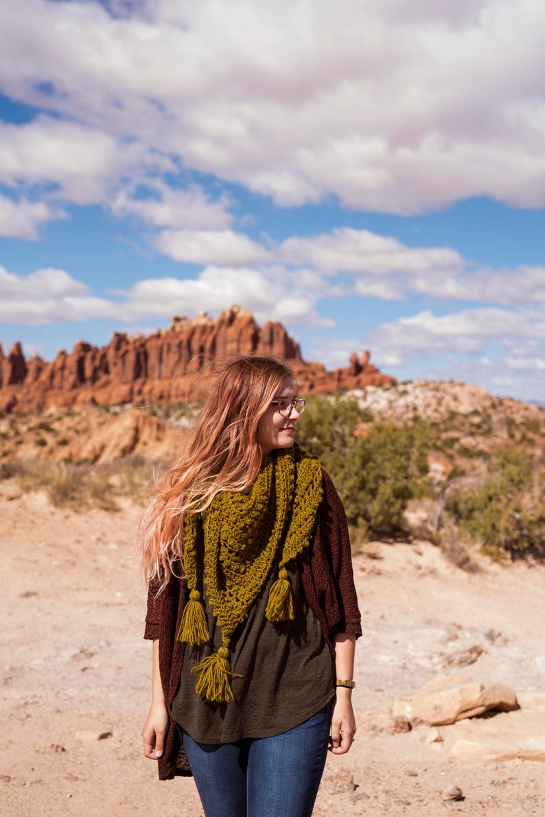 The Meadowlark Triangle Scarf Crochet Pattern image 5