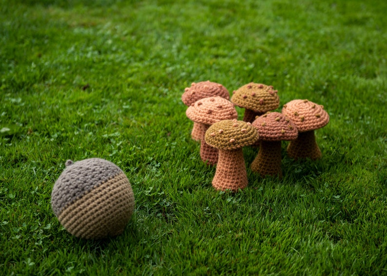 Amanita Strike Bowling Set Crochet Amigurumi Pattern image 1