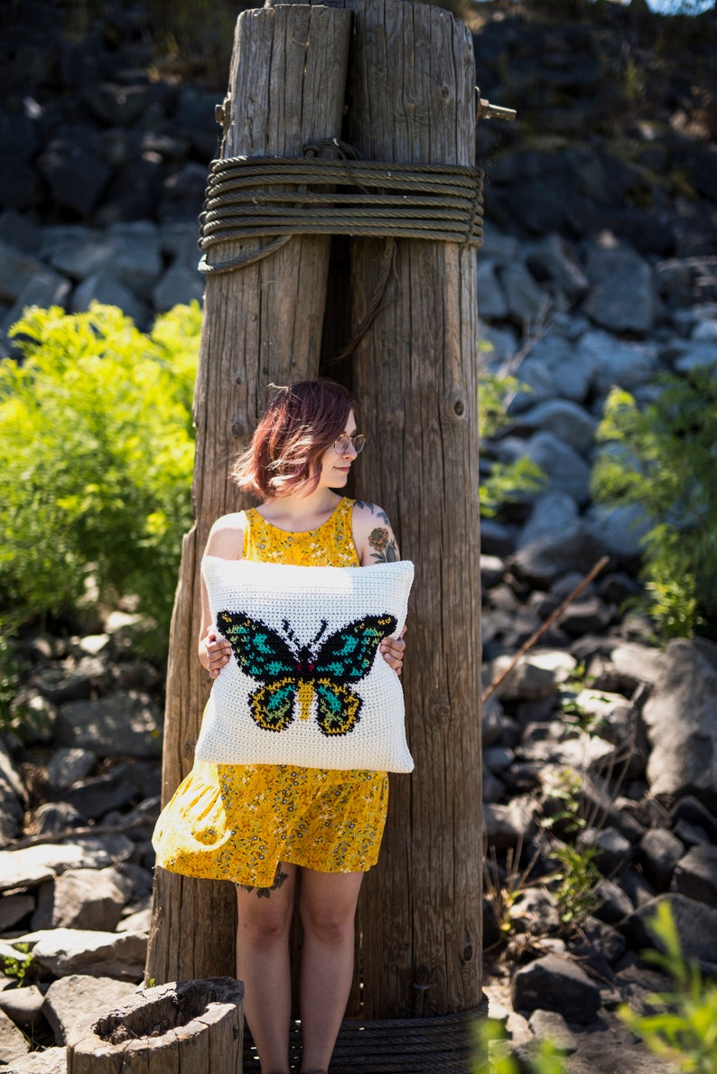 The Birdwing Pillow Crochet Pattern