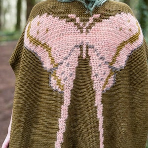 The Silk Moth Ruana Crochet Pattern image 6