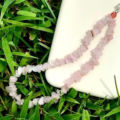 Crystal Beaded Gemstone Phone Charm Crystals Phone Strap Etsy