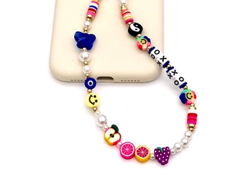 4 Pcs Lanière De Téléphone Bracelet Perlé Pour Portable Accessoires