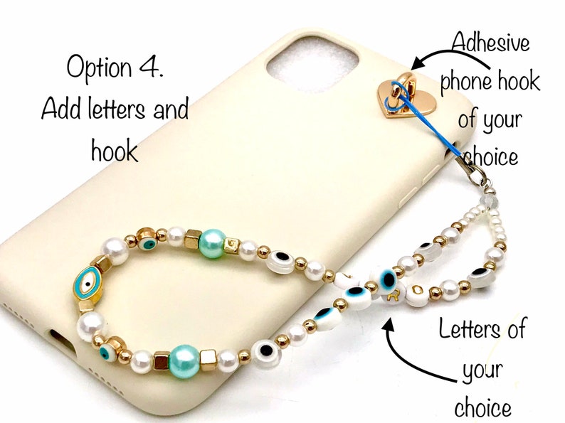 evil eye phone chain Y2K trending phone strap custom phone strap aquamarine beaded phone chain protection charmstrap custom phone string Add letters and hook