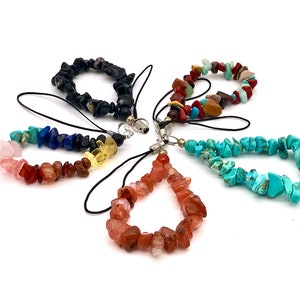 gemstone MINI phone charm healing crystals phone strap gemstone phone charm beaded phone strap charm bead phone chain phone case MINI charm