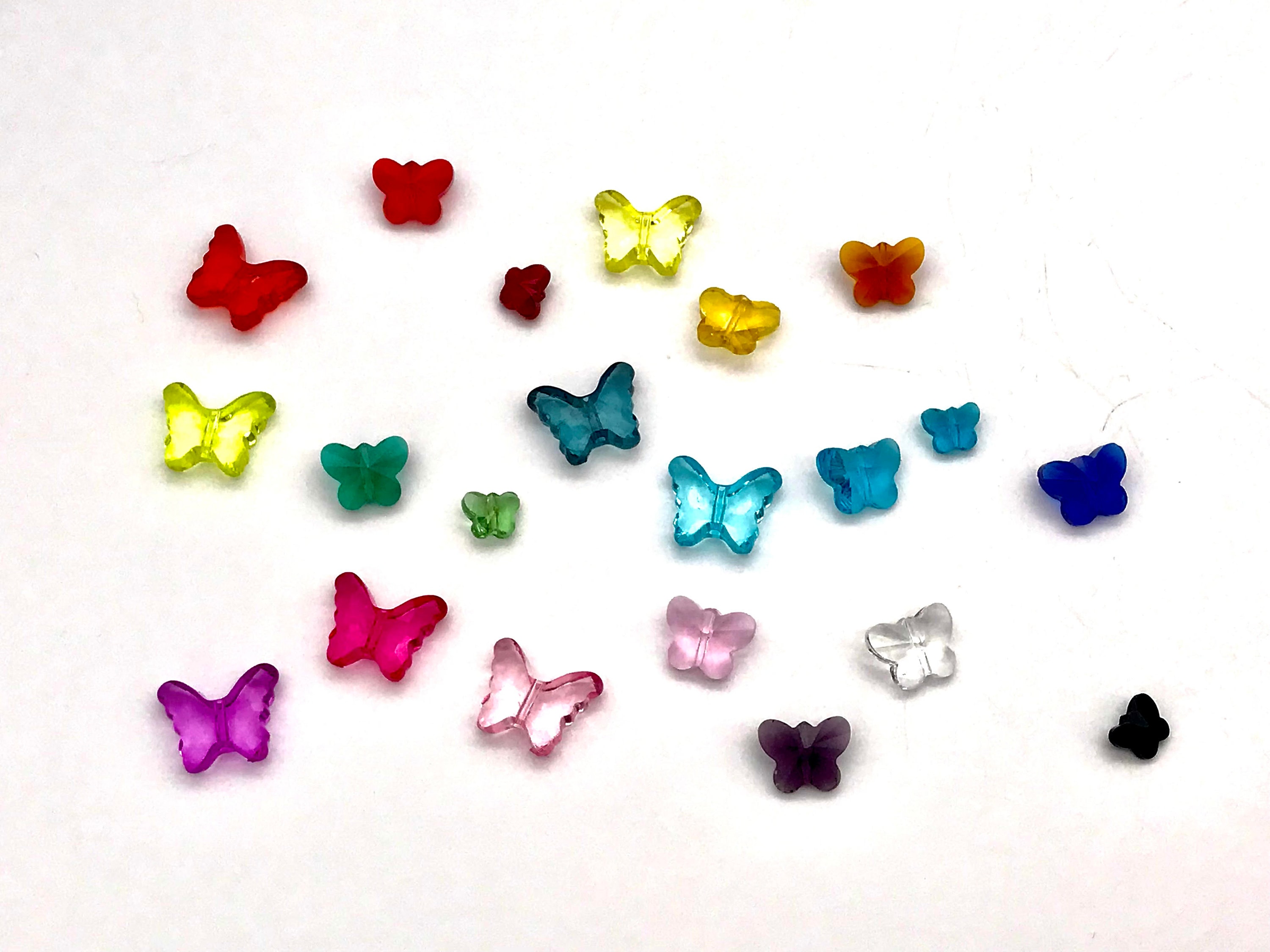 3 Pcs Butterfly Beaded Phone Charm, Stationery Decoration Y2K Beaded