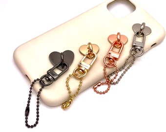 phone charm hanger phone case hook adhesive heart charm cute cell phone charm ring hook phone chain hanger cell phone case hanger charm hook