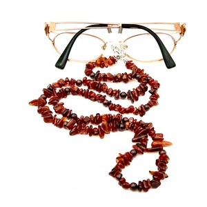 garnet chain for glasses gemstone beaded glasses holder sunglasses chain accessory glasses chain holder healing crystals eyeglasses chain