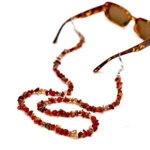 gemstone chain for glasses gemstone chips glasses holder sunglasses chain accessory glasses chain holder healing crystals eyeglasses chain