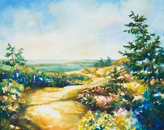 Cadillac Mountain, Acadia National Park, Maine, print, Maine painting