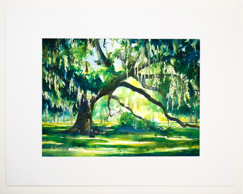 Live Oak Print Landscape Painting - Etsy